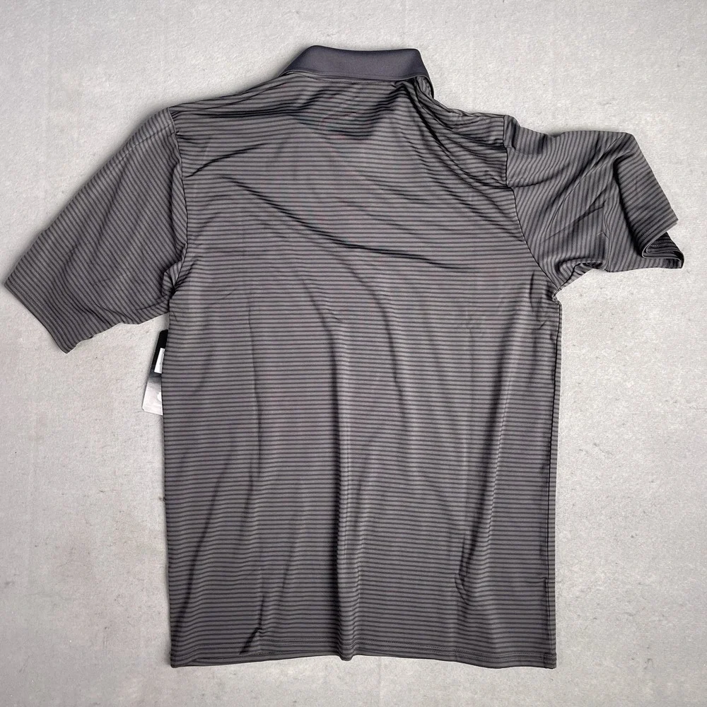 NWT Mens Rawlings Polo Short Sleeve Shirt Gold Glove Size MEDIUM Stripes Sports‎